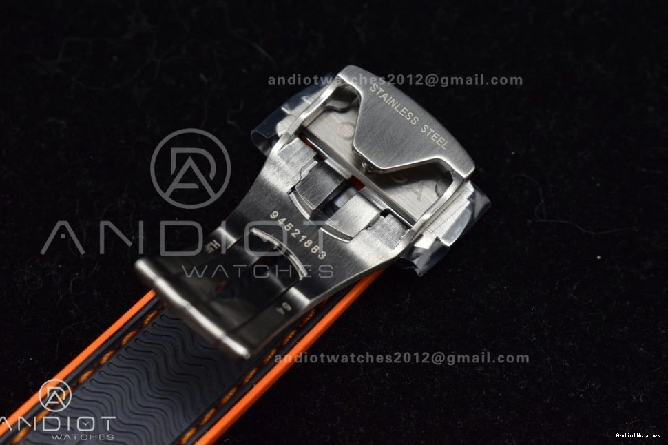 on 43.5mm Black Clone Dial Planet Bezel Best 1010 SS VSF Ocean Edition Super Orange A8900 Gray Trendsetting Strap Nylon V 1:1 0202